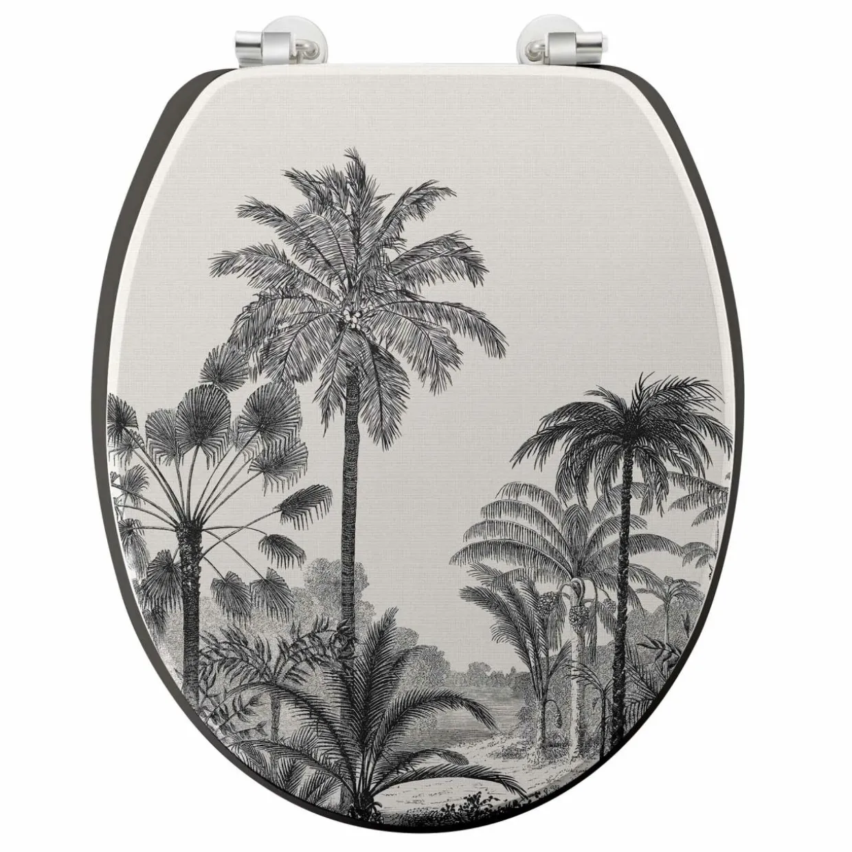 Abattant WC bois (37 x 46 cm) Cocoty Noir