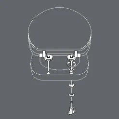 Abattant WC bois (37 x 46 cm) Cocoty Noir