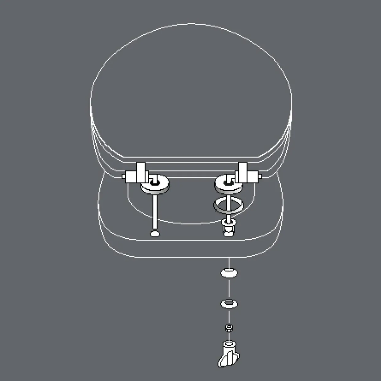 Abattant WC bois (37 x 46 cm) Cocoty Noir