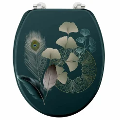 Abattant WC bois (37 x 46 cm) Ginkoblue Bleu