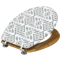 Abattant WC bois (36 x 42,5 cm) Hapache Multicolore