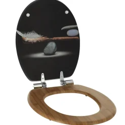 Abattant WC frein de chute 18 pouces MDF Plenitude Noir