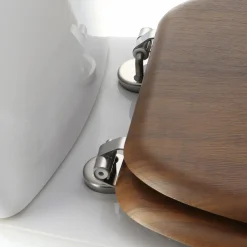 Abattant WC 18 pouces imitation Bois Marron