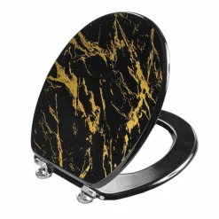 Abattant WC 18 pouces MDF effet marbre Aquamarbre Noir