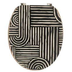 Abattant WC 18 pouces MDF Ethnic Vibes Noir