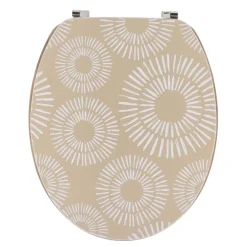 Abattant WC 18 pouces MDF Ethnic Spirals Beige