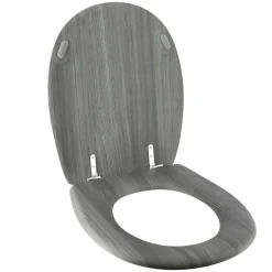 Abattant WC 18 pouces MDF Façon Lambris Gris
