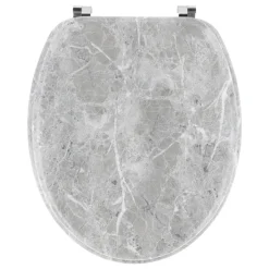 Abattant WC 18 pouces MDF Façon Marbre Gris