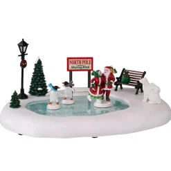 Accessoire Lemax animé (H13 cm) Patinoire au Pôle Nord