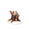 Accessoire Lemax (H3,4 cm) Ecureuils et tronc d'arbre