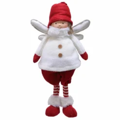 Ange de Noël (H40 cm) Mia Blanc et rouge