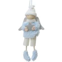 Ange à suspendre (H16 cm) Petit Garçon étoilé Bleu