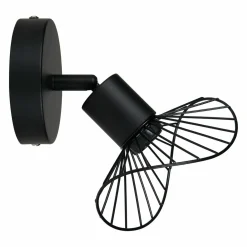 Applique murale métal (H17,5 cm) Capeline Noir
