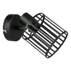 Applique murale métal industriel (H14 cm) Alma Noir