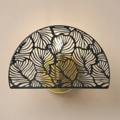Applique murale métal (24 x 15,5 cm) Calathea Noire
