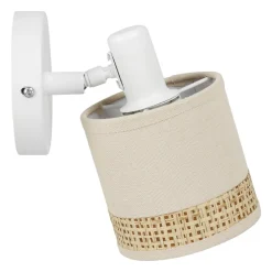 Applique murale orientable métal et rotin (10 x 17,5 cm) Bohemia Beige