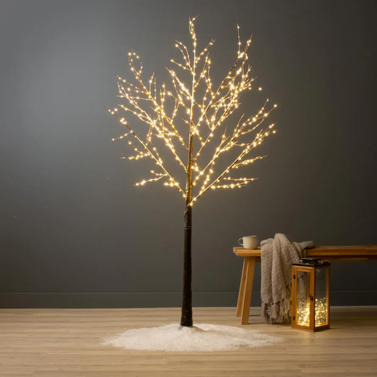 Arbre lumineux 600 LED (H180 cm) Bouleau Betula Blanc chaud
