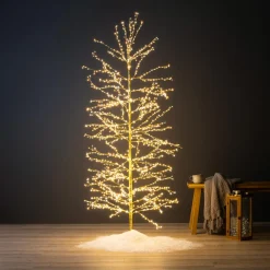 Arbre lumineux 1755 LED (H180 cm) Christmas Luxe Or et blanc chaud