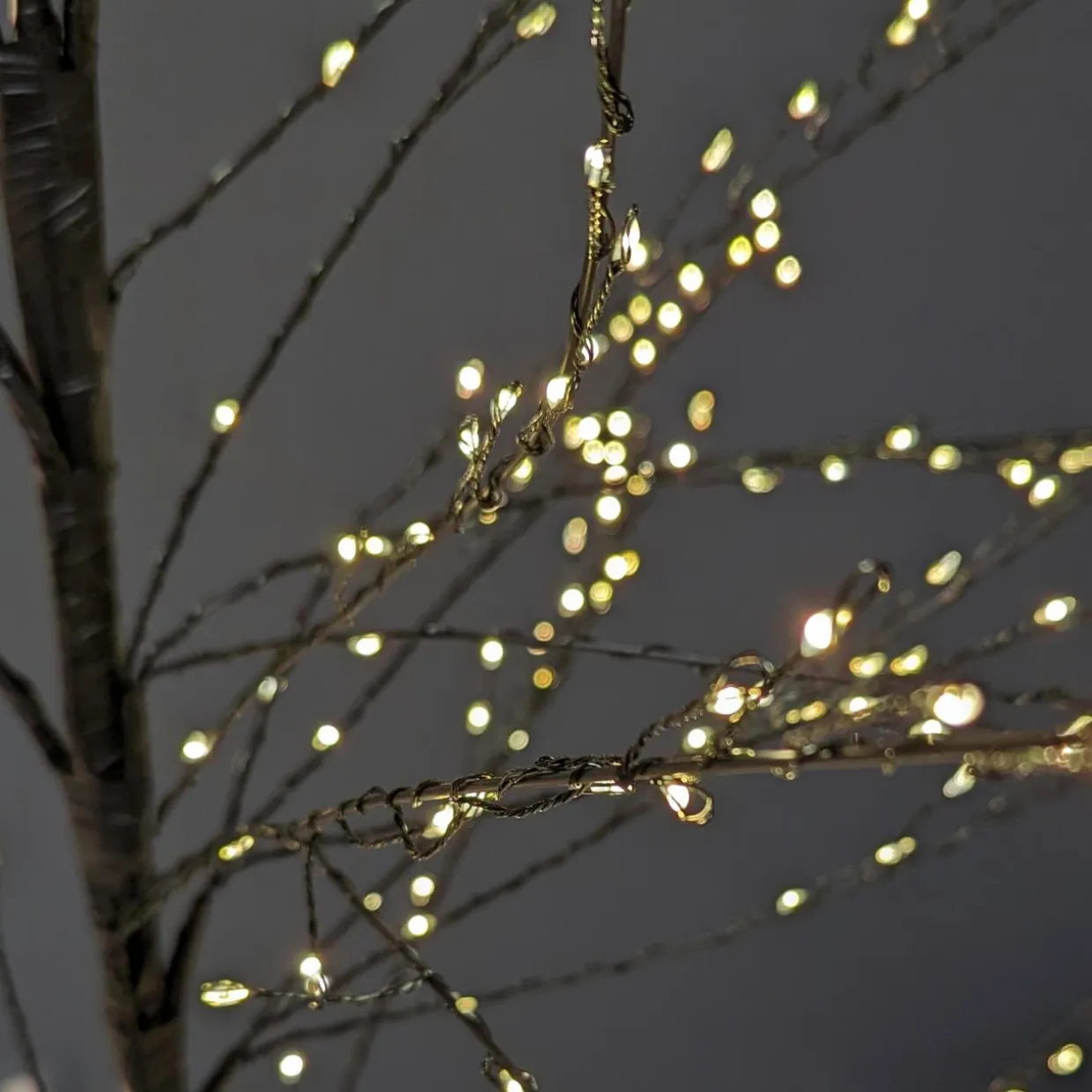 Arbre lumineux 720 LED (H180 cm) Holly Platane Noir et blanc chaud