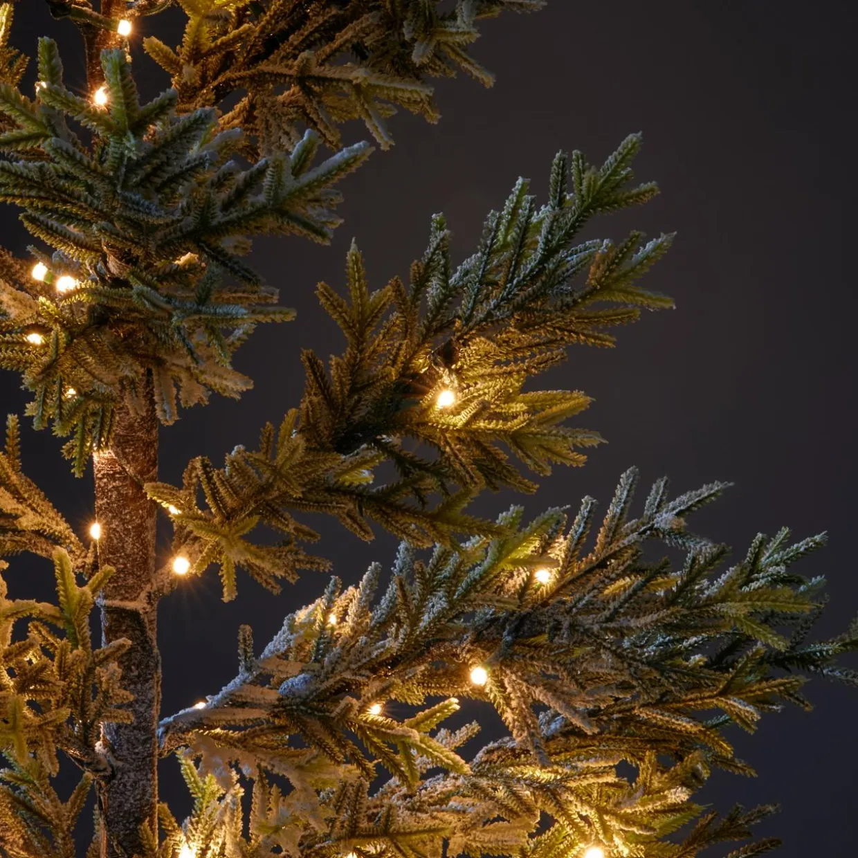 Arbre lumineux 96 LED (H180 cm) Épicéa branches givrées Blanc chaud