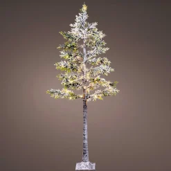 Arbre lumineux 96 LED (H180 cm) Épicéa branches givrées Blanc chaud