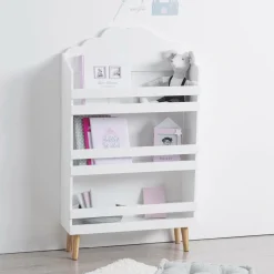 Bibliothèque enfant bois (H100 cm) Nuage Blanche