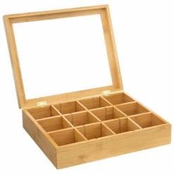 Boite de 12 compartiments amovibles (23 x 28 cm) Bambou Siao