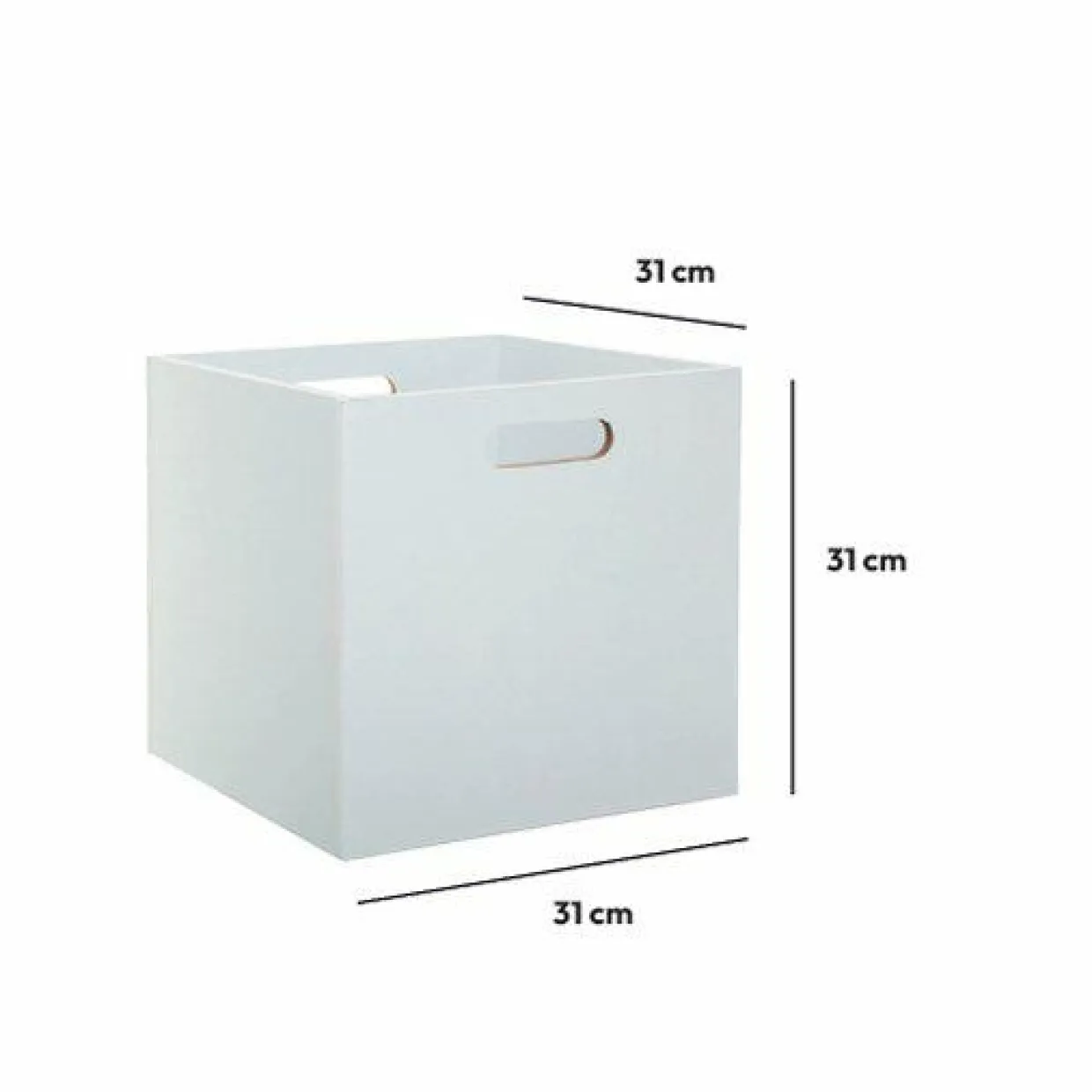 Boite de rangement (31 x 31 x 31 cm) Mano Blanche