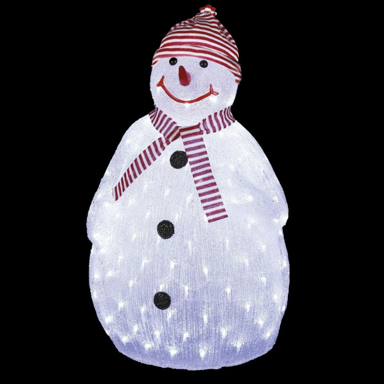 Bonhomme de neige lumineux 160 LED (H80 cm) Topek Blanc froid