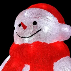 Bonhomme de neige lumineux 60 LED (H46 cm) Lenny Blanc froid