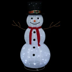 Bonhomme de neige lumineux 100 LED (H120 cm) Stan Blanc froid