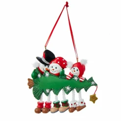 Bonhomme de neige à suspendre (H10 cm) Famille Multicolore