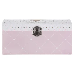 Boîte à bijoux enfant miroir Demoiselle Rose