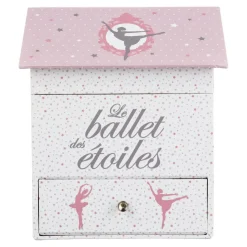 Boîte à musique enfant (H16 cm) Ballerine Rose