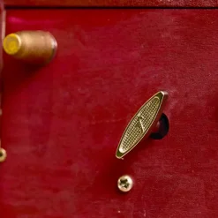 Boîte à musique (H30 cm) Casse noisette Timothé la royauté Vert et bordeaux
