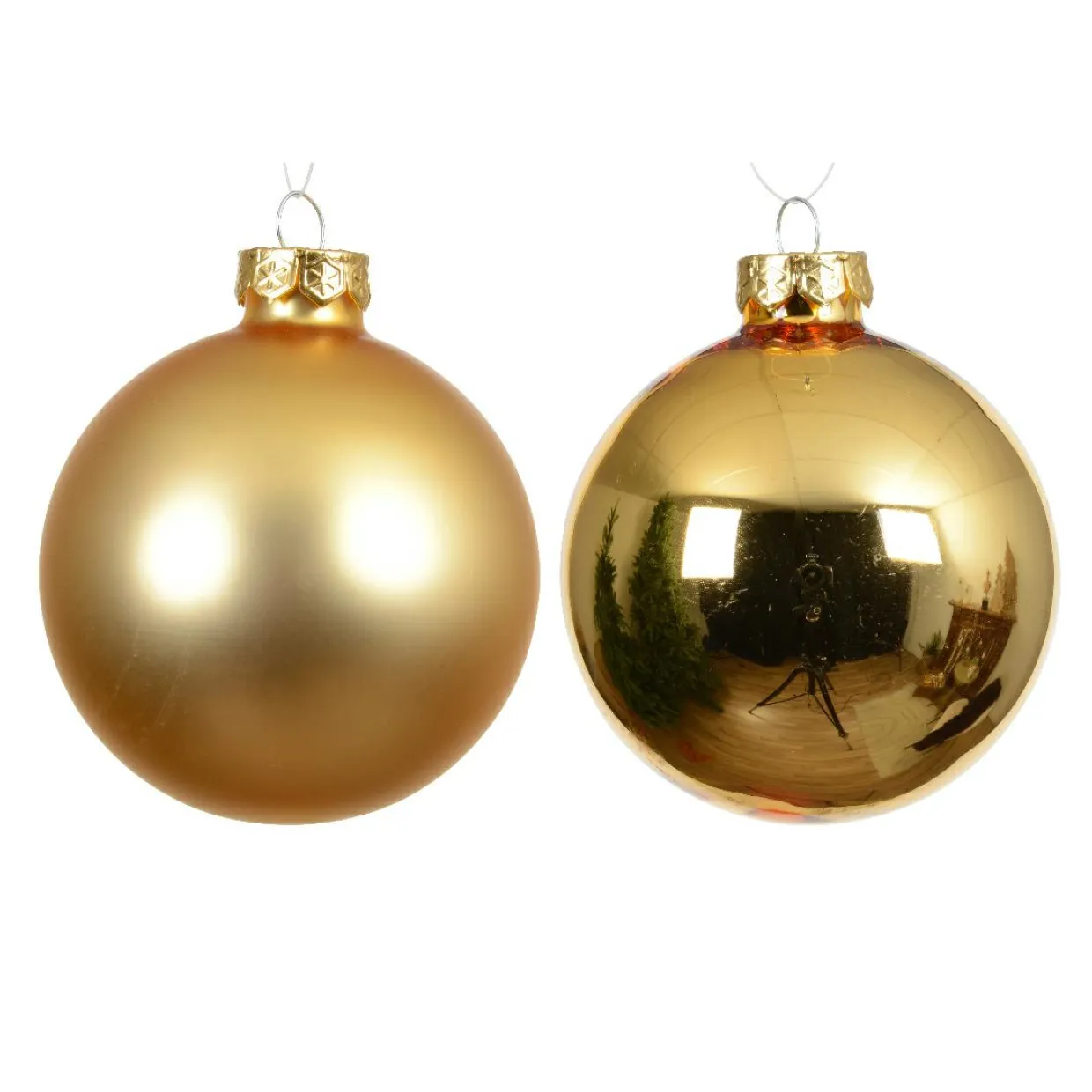 Boule de Noël en verre (D100 mm) Boréal Or