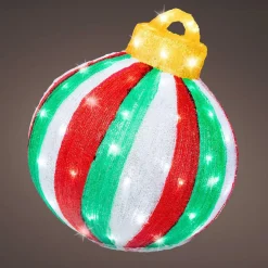 Boule de Noël géante lumineuse 80 LED (H39 cm) Circus Multicolore et blanc froid