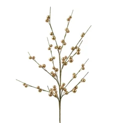 Branche de baies (H55 cm) Laponie Or métallisé