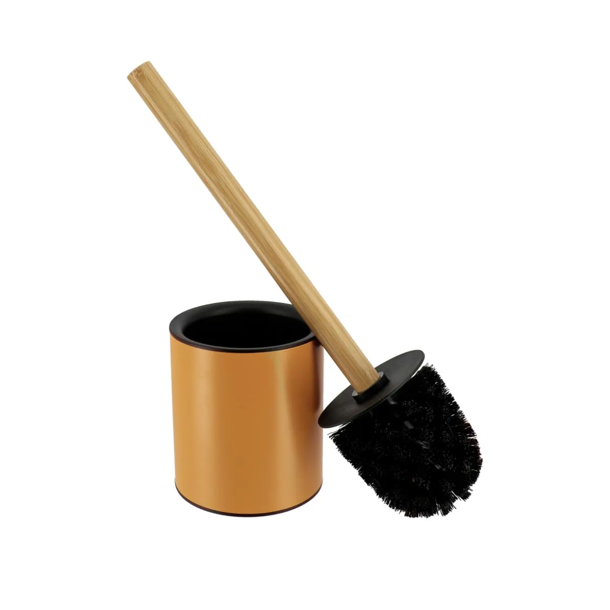 Brosse WC métal Purebamboo Jaune moutarde