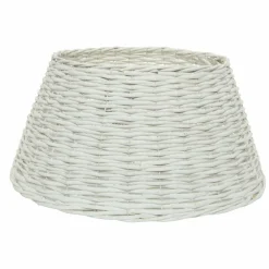 Cache pied de sapin en osier (D57 cm) Saule tressé Blanc