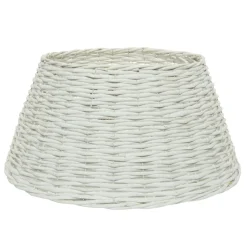 Cache pied de sapin en osier (D70 cm) Saule tressé Blanc