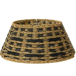 Cache pied de sapin tressé (D57 cm) Classic Noir et naturel