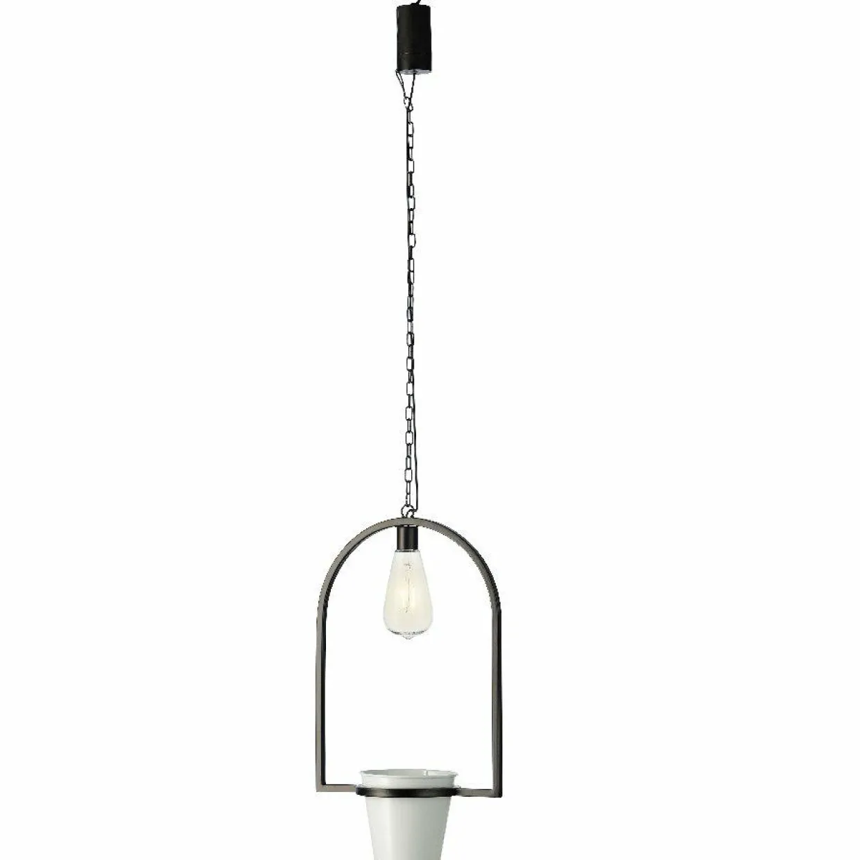 Cache-pot lumineux à suspendre (H102 cm) LED Melya - Blanc