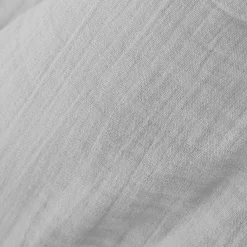 Cache-sommier Gaze de coton (160 x 200 cm) Gaïa Gris nuage