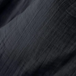 Cache-sommier Gaze de coton (140 x 190 cm) Gaïa Bleu nuit