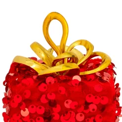 Cadeau de Noël à suspendre (H10 cm) Sequins Rouge