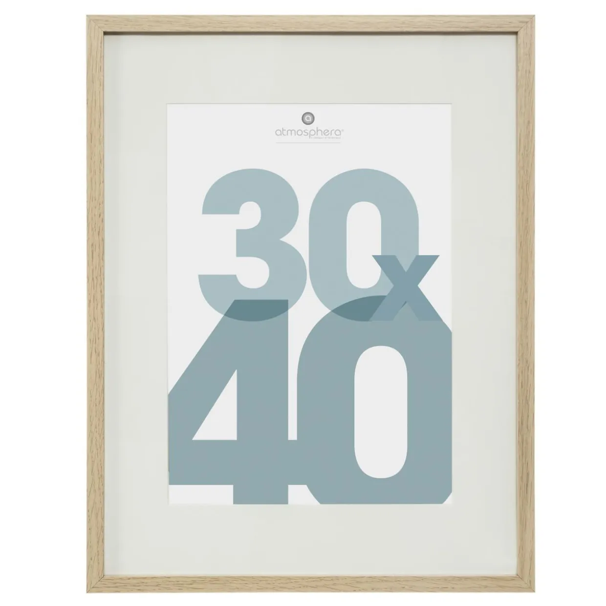 Cadre photo bois mural (30 x 40 cm) Manu Naturel
