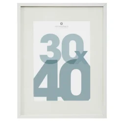 Cadre photo bois mural (30 x 40 cm) Manu Blanc