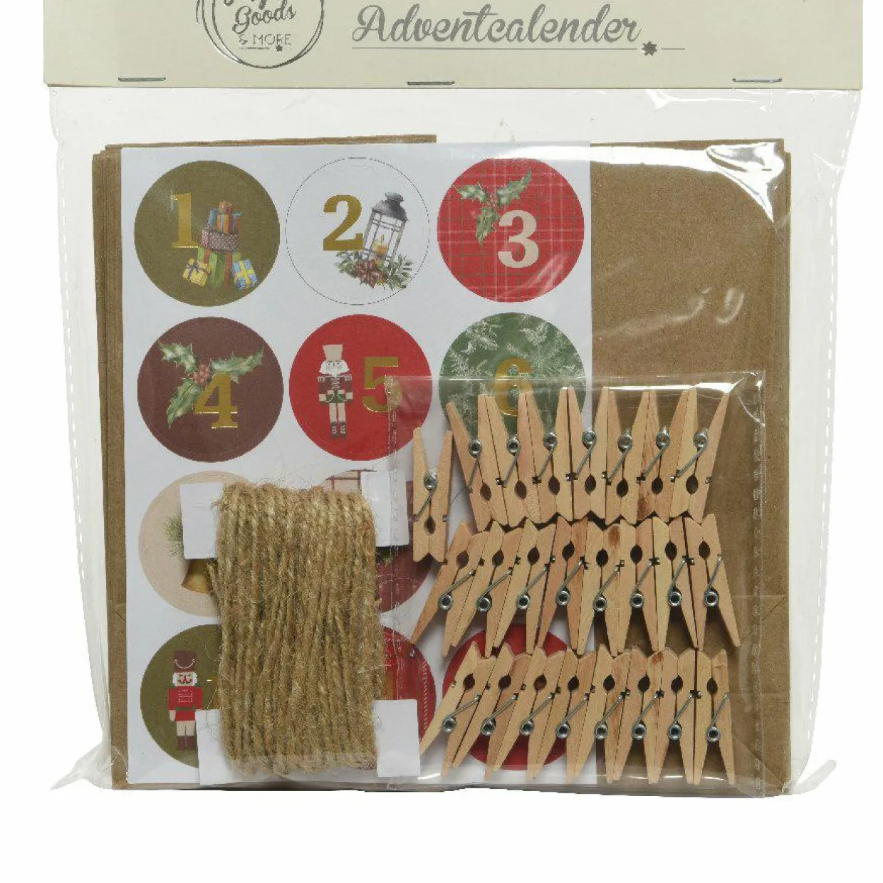 Calendrier de l'avent à confectionner soi même guirlande Or