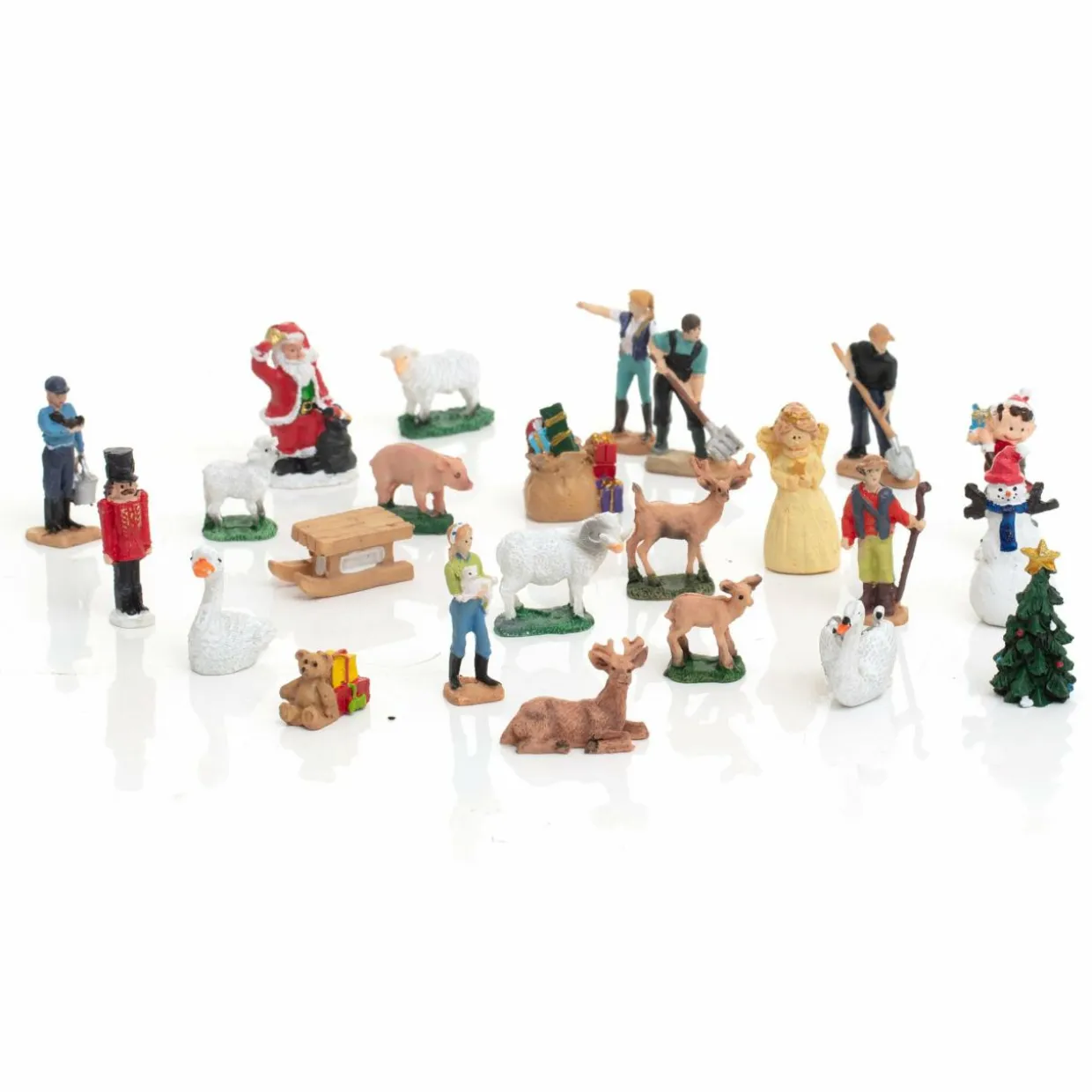 Calendrier de l'Avent Personnages pour village de noel